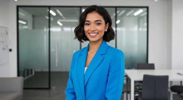 Portrait sample of a businesswoman