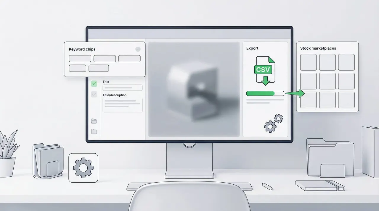 StockTag tool showing keyword reordering features